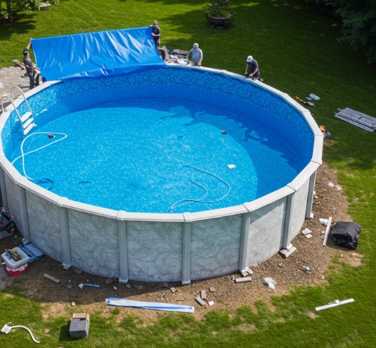 above ground pool installation