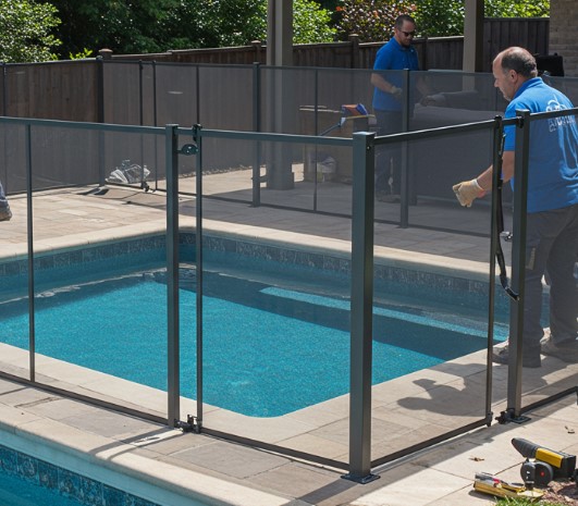 pool fence installation 2