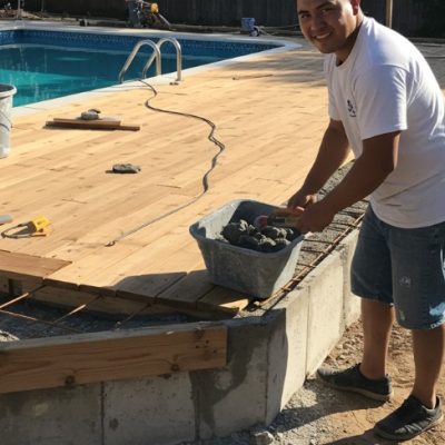 Stunning Above-Ground Pool Deck Builder